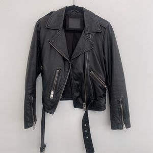 All Saints black leather jacket